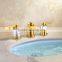 Golden Finishing Wall Mounted Waterfall Basin Mixer
