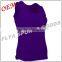 custom wholease plain sleeveless women's running singlet for Gym