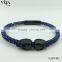 2016 hot sales Luxury Fashion genuine Stingray/python Skin man twins skull bracelet