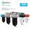 Quick charger 2.0 dual USB car charger with usb type C