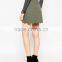 Army green lady wave skirt design dress summer apparel clothes maker