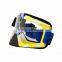BJ-MG-013 Wholesale Adult Clear Lens Yellow & Blue Frame motorcycle goggles motocross roll off