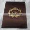 Wedding invitation folio made of silk with Foil printed Monogram