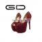 GD sexy high heel shallow mature women sandals without decoration