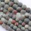 2.0mm Large Hole Hot Selling Round Matte Africa Red Jasper Gemstone Loose Beads Approximate 15.5 Inch