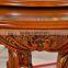 Antique rustic hand carved round wooden malaysia dining table