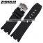 New Arrival Waterproof Black Silicone Rubber WristWatch watch Strap Band Replacement 28mm