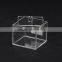 Custom made small cube clear acrylic boxes and cases with handle lid