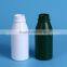 black hdpe plastic pesticide bottle