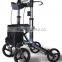 Deluxes aluminum 4 wheels rollator with shipping bag