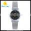 WJ-5542 siliver black and white vogue mesh belt stainless steel back couple wrist watch