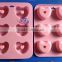 Dongguan novelty eco-friendly praline silicone humen heart cake mold