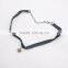 Fashion hot selling black silk ribbon woman necklace with pendant