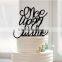 New Custom Personalized Bride and Groom Words Silhouette Wedding Cake Topper