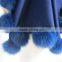 Fox fur blanket with pompoms new design