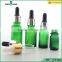 Green Glass Essential Oil sample Bottle with Aluminum Dropper wholesale