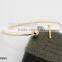 European minimalist style lady leaves wire bangle