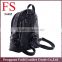 fashionable custom leather bag hot selling black snakeskin pu backpacks