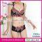 2015 New Arrival Half Cup Bra Set Flower Lace Sexy Women Underwear Bra Set Wholesale Price