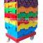 50L plastic security crate attached lid container