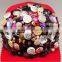Beautiful buttons decorative red flat brim caps