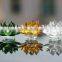 color glass crystal lotus flowers for wedding decorations(R-0929