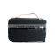 Portable PU leather toiletry wash bag with handle