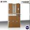 steel dressing room lockers six door brown wardrobe electronic code lock clothes storage locker