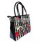 2016 Fashion Ladies PU/ Leather Handbag with Rose in Stripe Print