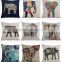 Factory Selling Animal Elephant Design Sofa Seat Pillow Case for Home Decoration custom print pillow cover