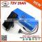 Rechargeable 72V 25Ah Electric Bicycle Lithium Battery Pack