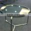 round coffee table stainless steel table with glass top