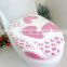 Coral Fleece Pink Heart Shape Toilet Seat Cover / warm toilet seat cover / reusable toilet cover