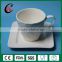 Wholesale embossed ceramic coffee cup and saucer set with europe style