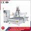 three workstage furniture cnc router machine with rotating spindle