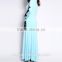wholesale china factory latest design polyester spandex blue ladies muslim dress