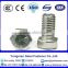 stainless steel 304 DIN933 DIN931hex bolt and nut and washer