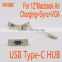 USB 3.1 Type-C to VGA with 2 ports USB 3.0 and HD female for Apple Macbook 12" type c male to VGA female