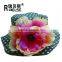 Cotton Baby Girls Sun Hat with Flower Wide Brimmed