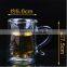 FDA Standard, Borosilicate Material Cups & Saucers Drinkware Type double wall glass Coffee cup set with creative handle