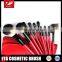 Top-selling 10pcs travling design of makeup brush sets with natural hair