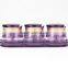 Wisdom Glass Storage Canister 3pcs Set With Holder