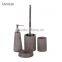 Acid proof concrete soap dispenser water proof bathroom accessories set with soap dispenser and tooth cup holder
