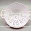 Red melamine kitchenware/fruit vegetable colander with two handle