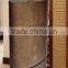 small ball shape fiber glass water fountain with rattan base