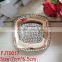Rhinestone shoe buckle square metal accessories for women shoes