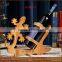 Adjustable animals bamboo wine holder