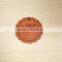 Custom circle leather label with eyelet for garments