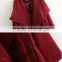 2015 newly design and superior quality big size red color Turn-down Collar korean style woolen winter coat