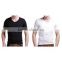 Mens custom lightweight soft cotton plain black or white round neck short sleeves basic T-Shirt